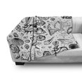thumbnail image 3 of Sea Shells Soft Flannel Fleece Blanket, Hand Drawn Monochrome Aquatic Elements with Dotted Backdrop Abstract Beach, Cozy Plush for Indoor and Outdoor Use, 70" x 90", Dark Blue White, by Ambesonne, 3 of 6