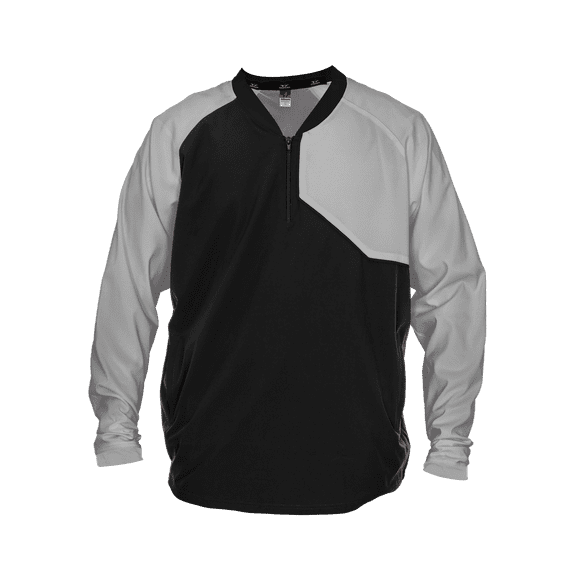 Alleson Athletic 3JLS21Y Baseball Batter Jacket - Black Gray