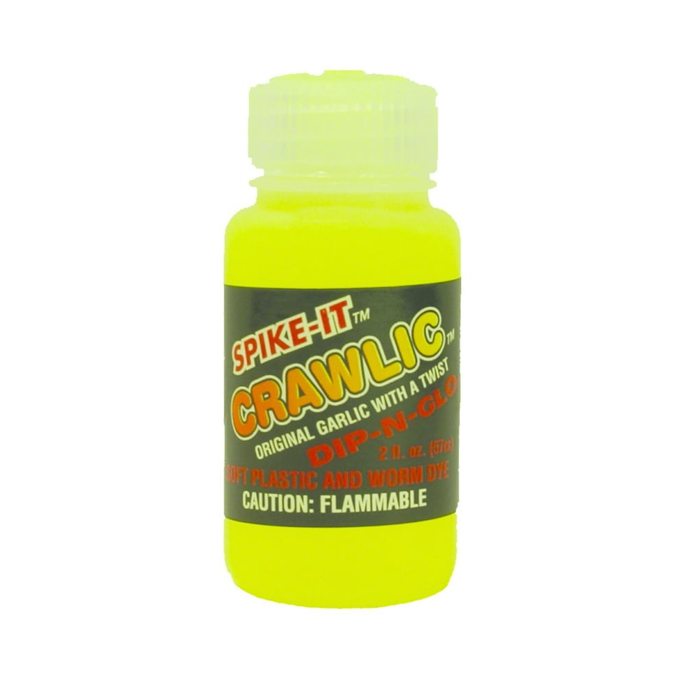 SpikeIt 5101 2oz DipNGlo Soft Plastic Lure Dye Cht Crawlic Scent