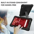 thumbnail image 5 of SOATUTO For Orbic Tab 8 inch Heavy Duty Case with Shoulder Strap Kickstand Soft Silicone Hard Back Hybrid Armor Protective Cover for 8" Orbic Tab 8 5G Verizon / Orbic Tab 8 5G UW 8 inch - Black+Black, 5 of 6