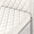 thumbnail image 6 of Furniturebox UK Milan Modern Adult Faux Leather Hatched Dining Side Chairs, White (Set of 4), 6 of 6