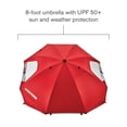 thumbnail image 3 of Sport-Brella Premiere UPF 50+ Paraguas para protección contra el sol y la lluvia (8 pies, rojo), 3 of 5