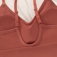 thumbnail image 6 of Delconic Seamless Ribbed Knit Bralette with Adjustable Straps for Women Soft Stretch Pullover Crop Tank Top Underwear Red 38, 6 of 6