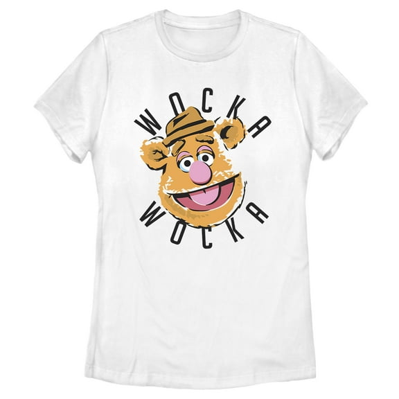Women's The Muppets Fozzie Wocka Wocka Graphic Tee White Large