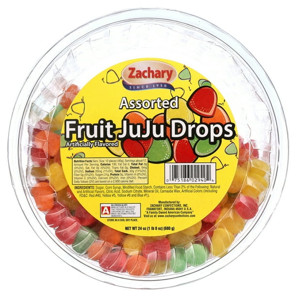 Zachary, Assorted Fruit JuJu Candy, 24 Oz - Walmart.com