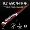 thumbnail image 2 of Scriveiner Deep Crimson Red Fountain Pen - Stunning Luxury Pen with Chrome Finish, Schmidt Nib (Medium), Best Pen Gift Set for Men & Women, Professional, Executive, Office, Nice Pens, 2 of 9