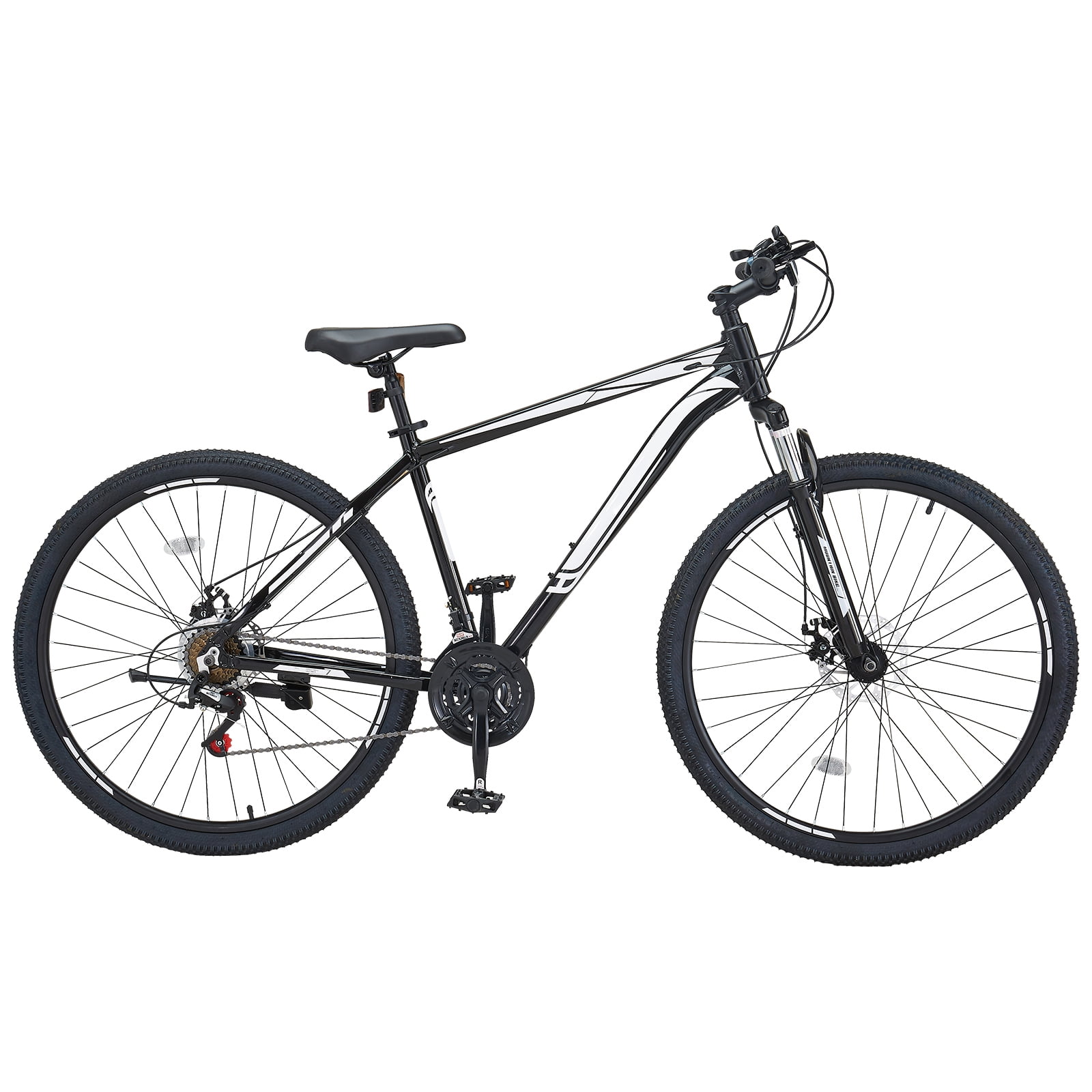 KFFKFF Hill Cycle, 29-inch ATB Bike with Initial Shock Absorption, 21 Gears SHIMANO Twist Gear Change, Cushioned Seat, Twin Disk Stoppers, Aluminum Alloy Body, Grown-up Athletic Biking Bike