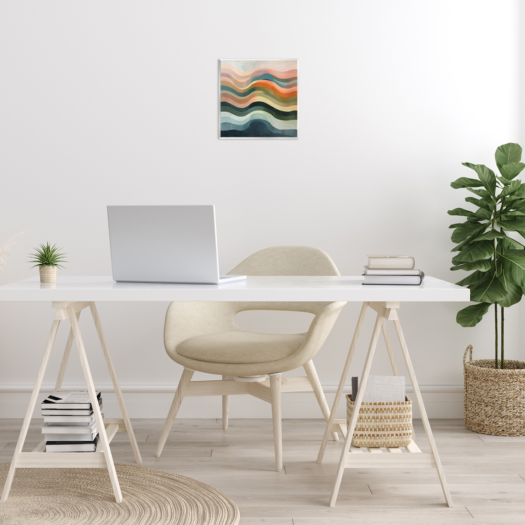 Stupell Industries Fluid Dynamics Pattern Abstract Painting Unframed Art Print Wall Art, 12 x 12