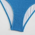 thumbnail image 6 of WREESH Women's Ribbed One Piece Swimsuit V-Neck Wide Straps - Textured Backless Tummy Control Bathing Suit Slim Swimwear 2025 Blue, 6 of 8