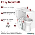 thumbnail image 2 of Beaquicy Adjustable Non-Electric Bidet Toilet Seat Attachment with Dual Nozzles for Front and Rear Wash, 2 of 8