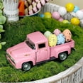 thumbnail image 6 of Easter Farm Pickup Truck Decor with Eggs, Mini Vintage Metal Diecast Farmhouse Pickup Happy Spring Farm Tiered Tray Decorations for Home Kitchen Table(RL Pink 1 PC), 6 of 8