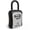 Gray, variant on Iron Lock® Key Lock Box Portable with Cable Shackle & Wall Mount – Waterproof Heavy Duty Metal Lock Box for Keys with 4-Digit Combination Code on Doorknob, Fence, Pipe or Gate Extra Large(Black, XXL)