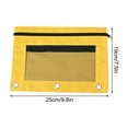thumbnail image 3 of Pencil Pouch for 3 Ring Binder, Binder Pencil Case with Smooth Zipper, Clear Window Pencil Case for Binder,Big Capacity 3 Ring Binder Pencil Bag with 3 Reinforced Grommets, 3 of 4