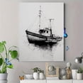 thumbnail image 4 of Ink Sketch Fishing Boat Canvas Print, Decor for Living Room, Bedroom, Study, Office, Hallway, Nautical Maritime Home, 4 of 8