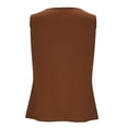 thumbnail image 6 of Brilliant Tank Tops for Women Plus Size Women's New Plus Size Solid Color Lace Racerback U-Neck Camisole Sleeveless Tank Tops Brown XL, 6 of 7