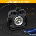 thumbnail image 5 of LED Work Light, 5000mAh IP66 Waterproof Worklight COB Magnetic Outdoor Camping Tent Light for Emergency, Repair, 5 of 5