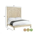thumbnail image 6 of Taran Designs Gianna Farmhouse Solid Wood King Bed with Carved Panel in White, 6 of 9