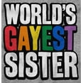 thumbnail image 2 of Worlds Gayest Sister Sibling Pride Women Plus Size Graphic Pullover Hoodie Brisco Brands 2X, 2 of 3