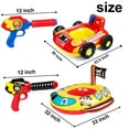 thumbnail image 6 of 10Leccion 2 Pack Inflatable Kids Pool Floats with Water Gun, Firetruck and Pirate Ship Pool Toys for Toddler, 6 of 6