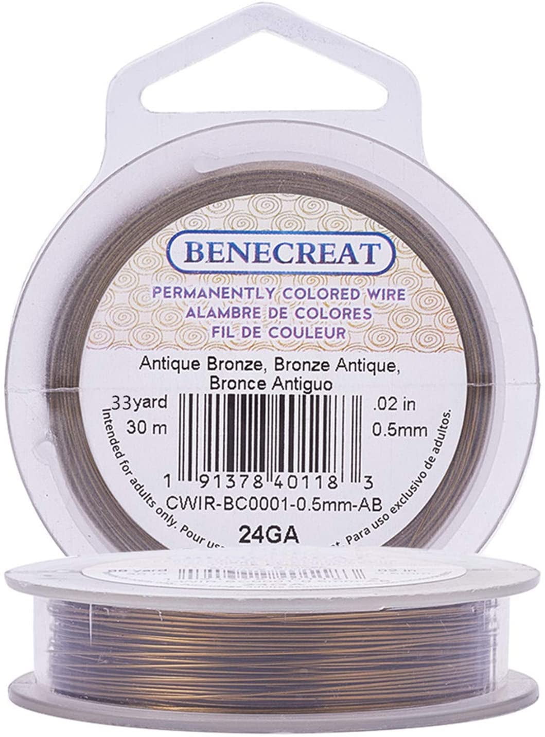 BENECREAT 20 Gauge Bare Copper Wire Solid Copper Wire for Jewelry Craft Making 33-Feet/11-Yard BENECREAT 20 Gauge Bare Copper Wire Solid Copper Wire for Jewelry Craft Making 33-Feet/11-Yard