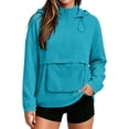 thumbnail image 3 of Tqcoqu Womens Solid Color Half Zip Hooded Jacket, Lightweight Long Sleeve Pullover Anorak Windbreaker with Pocket & Drawstring, 3 of 10