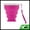 Rose Red, variant on Unique Bargains Folding Cup with Wrist Strap Collapsible Cups 200ml 1 Pc Rose Red