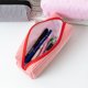 thumbnail image 2 of Injueey Bolsa de almacenamiento de escritorio con bordado a rayas, doble bolsa de papelería pequeña y grande para maquillaje y artículos Carpetas de archivos negro, 2 of 4