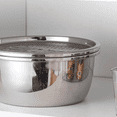 thumbnail image 4 of COOK WITH COLOR Stainless Steel Mixing Bowls Set - Nesting Bowls with Non-Slip Bottom and Easy-Grip Handles, Silver, 3 Pieces, 4 of 6
