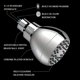 thumbnail image 2 of 1pc, High Pressure Shower Head, 3 Inches Anti-Clog Fixed Showerhead Chrome With Adjustable Swivel Brass Ball Joint For Relaxing And Comfortable Shower Experience, 2 of 4