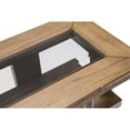 thumbnail image 7 of Michael Amini Del Mar Sound Wood & Glass Console Table in Boardwalk Brown, 7 of 7