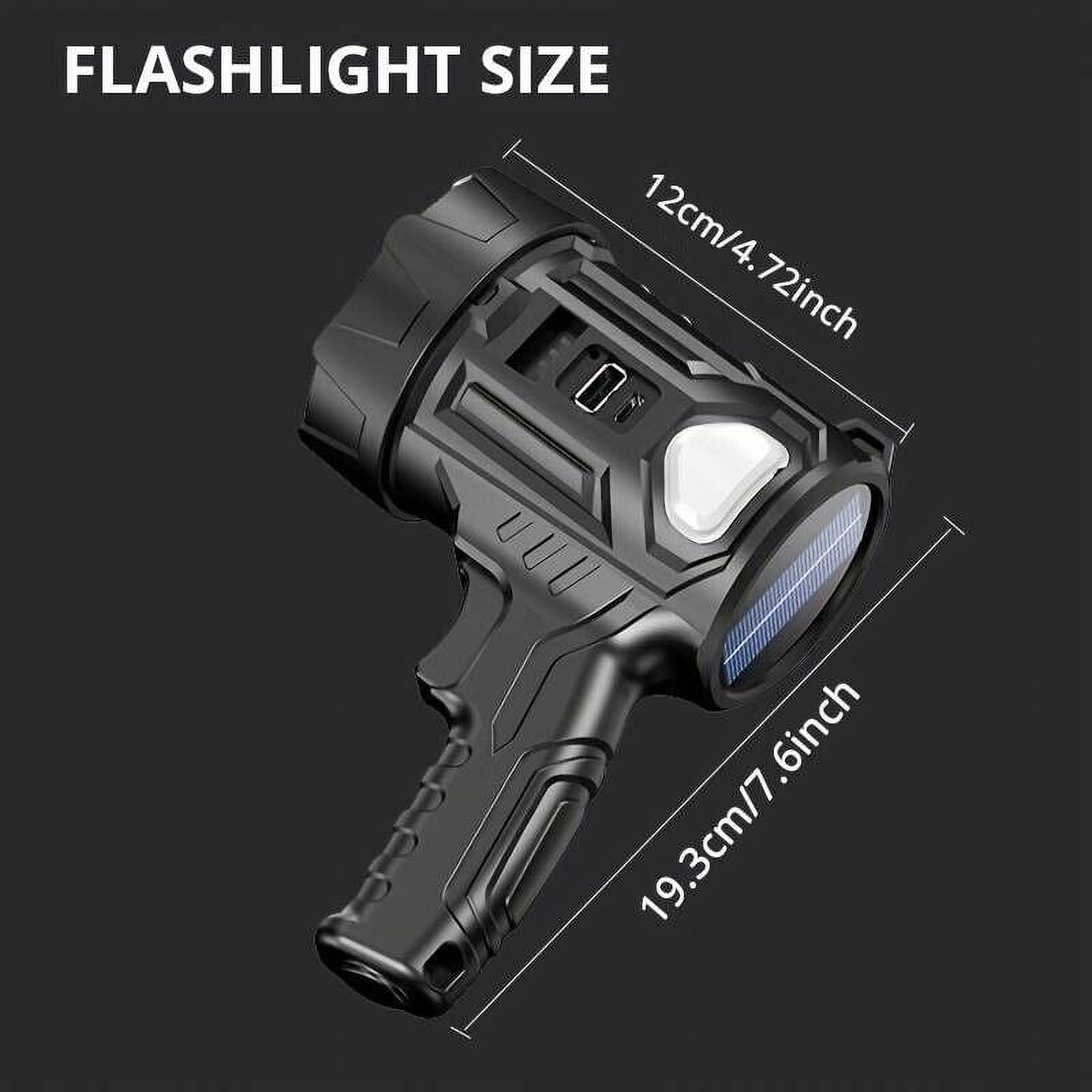 300000LM Solar/USB Rechargeable LED Spotlight Flashlight Searchlight Handheld