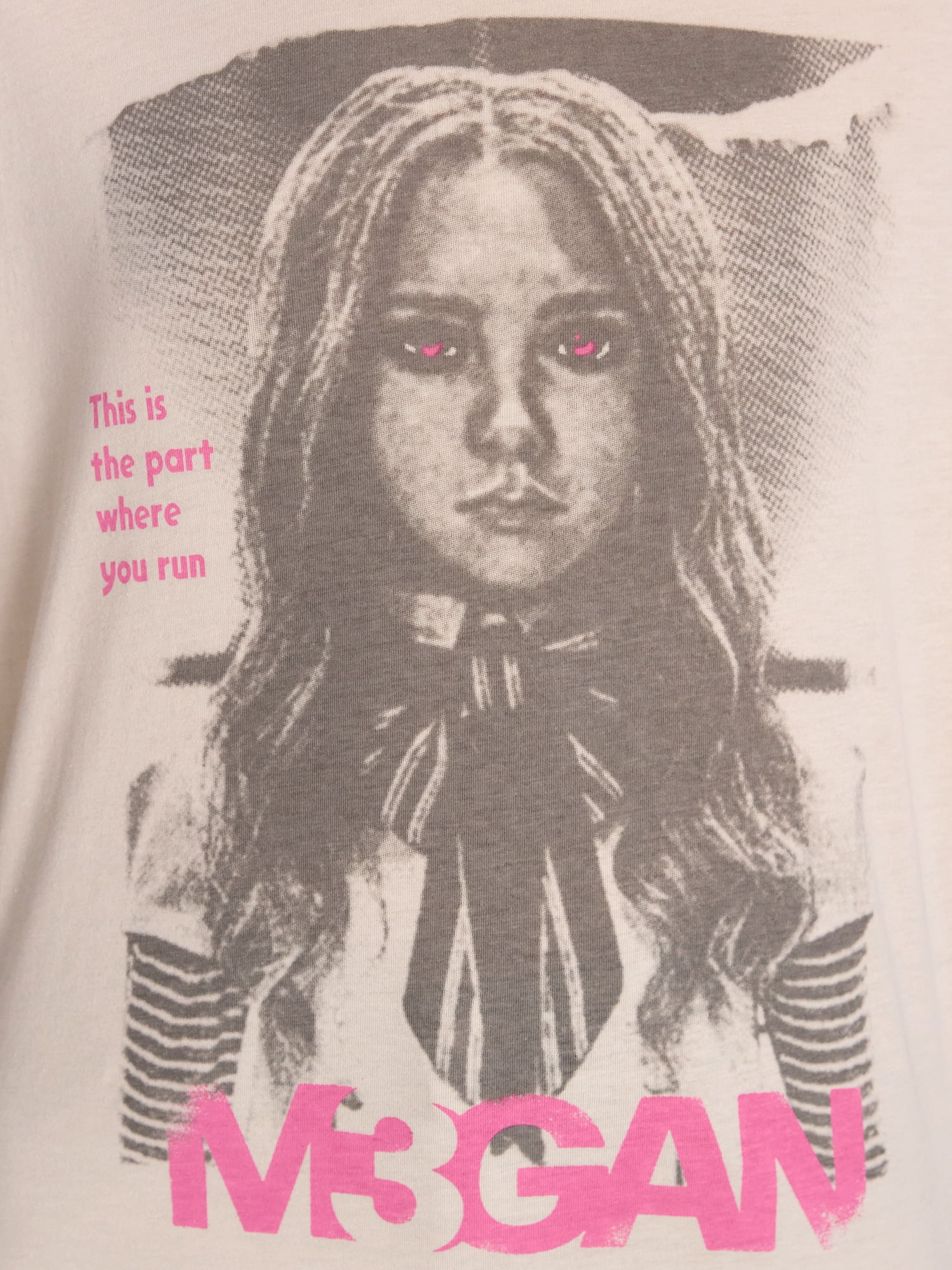 M3GAN Women's Halloween Layered Look Graphic Tee with Long Sleeves, Sizes XXS-XXL