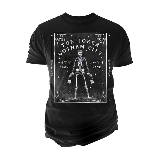 Camiseta Gráfica para Hombre Changes Diseño de Tarot de Esqueleto de Joker Color Negro Grande