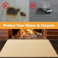 thumbnail image 4 of Hearth Rugs for Fireplaces Fire Resistant, 59 x 32 x 0.04 inch Fireproof Fireplace Mat Hearth Rug, Hearth Pads for Wood Stove Fireplace Indoor Outdoor, Protect Floors Carpets from Sparks Embers-Khaki, 4 of 7