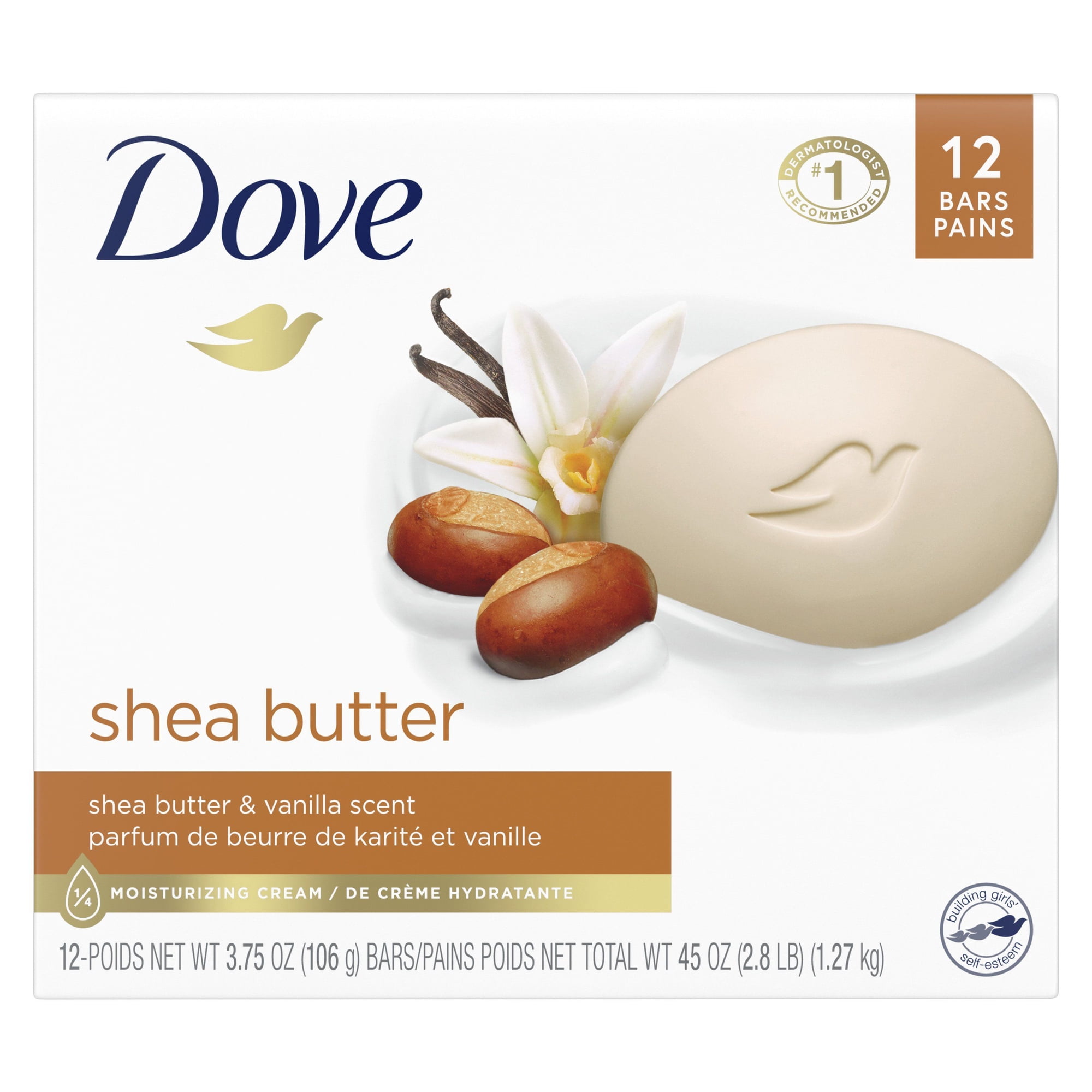 2 Pack - Dove Shea Butter Beauty Bars - 12 ct Packaging may vary