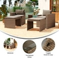 thumbnail image 5 of Flash Furniture Nico Indoor/Outdoor Modular Loveseat Sofa Set Gray Cushions and Natural Frame, 5 of 12