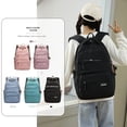 thumbnail image 4 of Mochila escolar sencilla para niñas, estudiantes de secundaria, mochila de gran capacidad, nueva mochila informal ligera para estudiantes de secundaria, mochila para niñas del campus, 4 of 6