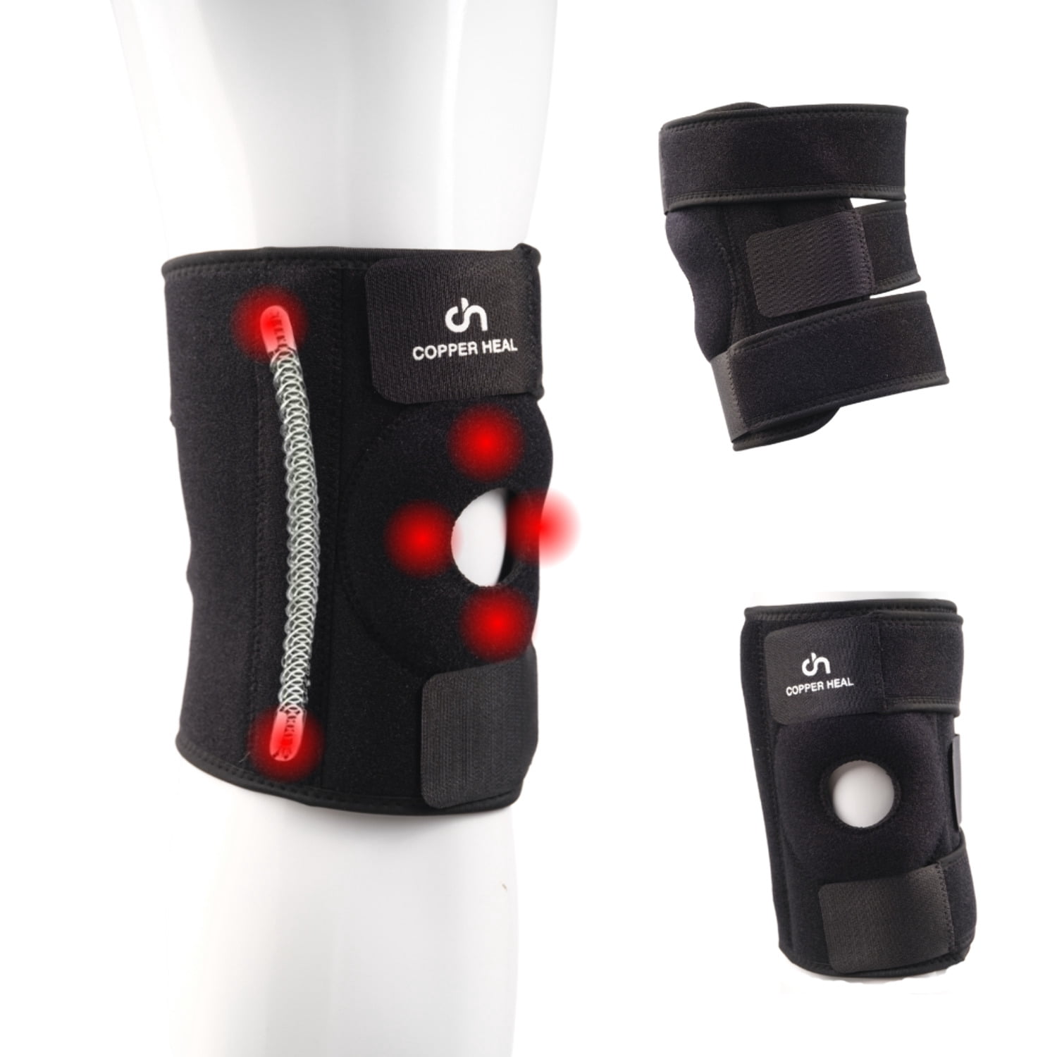 COPPER HEAL Magnetic Knee Brace – Copper-Infused Compression Sleeve for Pain Relief, Support  Recovery – Adjustable Knee Brace for Men  Women