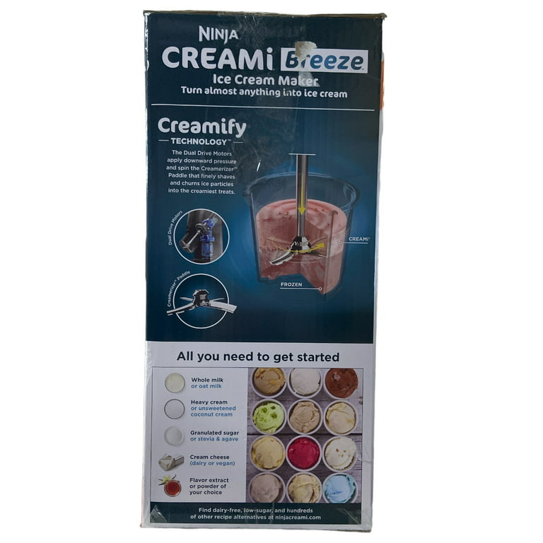 Ninja CREAMi Breeze 7 One Touch Programs, 4 Pints, Ice Cream, Gelato,  Sorbet 