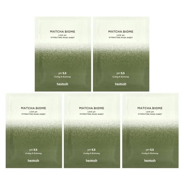 Heimish Matcha Biome, Low pH Hydrating Beauty Mask Sheet, 5 Sheets, 30 ml Each