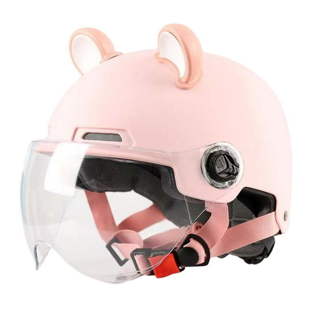 Casque Ouvert Mignon Léger Demi-Visage Accessoire de Casque Rose