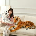 thumbnail image 4 of Giant Real Life Tiger Plush Toys Stuffed Soft Wild Animals Simulation White Tiger Jaguar Doll Children Kids Birthday Gifts Decor, 4 of 8