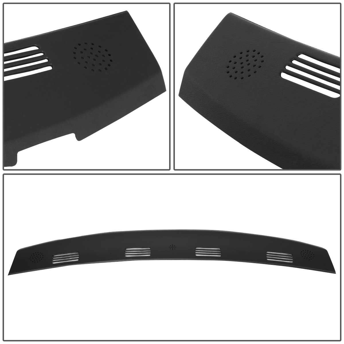 DNA Motoring For 02-05 Dodge Ram 1500 2500 3500 Defrost Dash Vent Grille Cover Overlay Black