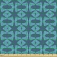thumbnail image 2 of Ambesonne Abstract Fabric by the Yard Upholstery, Monochrome Array, 2 Yards, Dark Turquoise Sea Blue, 2 of 5