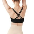 thumbnail image 4 of DREAM SLIM Womens 3 Pack Cross Back Strappy Sports Bra Comfort Medium Impact Bralette Wireless Yoga Workout Bras, 4 of 5