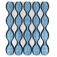 thumbnail image 5 of Blue wool rug 10x10, Wave tufted rugs, Living room, Bedroom, Hallway., 5 of 9