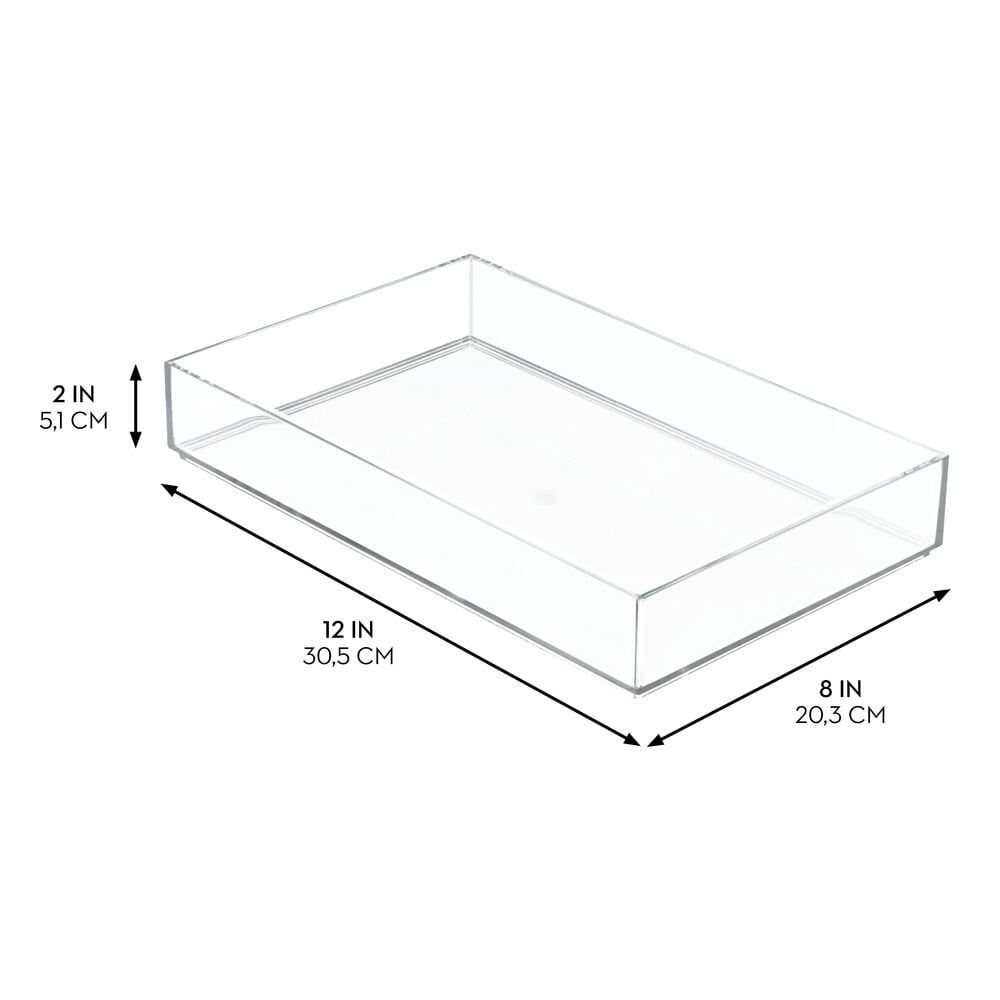 iDesign Clarity Drawer Organizer 8 x 12 x 2, Set of 4
