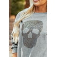 thumbnail image 5 of Redhotype Vogue Oversized Skull Graphic – Grey Sweatshirt, Trendsetter Fit, 5 of 8
