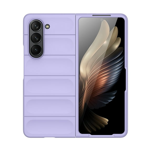 Matte Case for Samsung Galaxy Z Fold 5, Luxury Ultra Slim Frosted PC Back with Shock-Absorbing Drop Protective Anti-falling Phone Case Cover for Samsung Galaxy Z Fold 5 5G, Purple