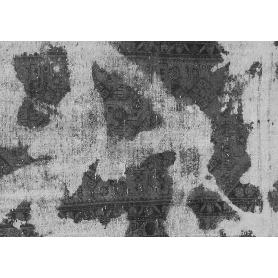 Ahgly Company Indoor Rectangle Abstract Gray Modern Area Rugs, 3' x 5'